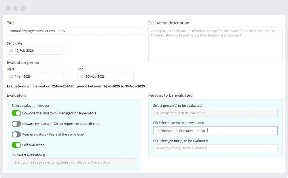 One-click information dissemination - AssessTEAM evaluations