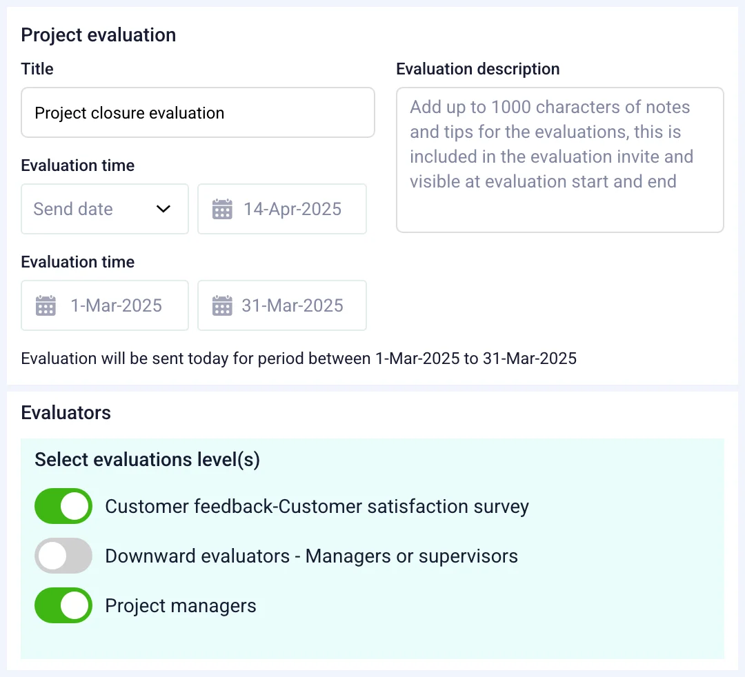 productivity evaluation