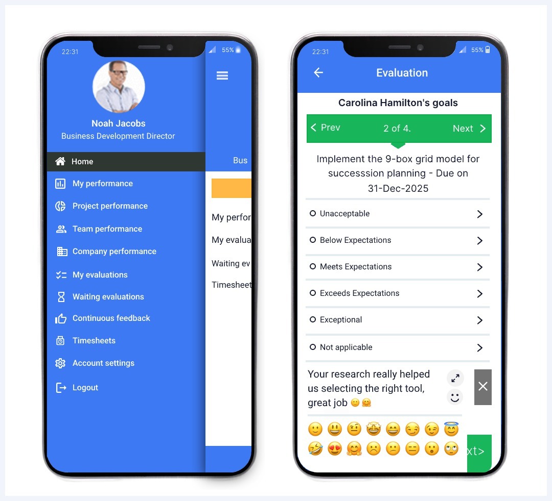 Simple and easy employee performance evaluation