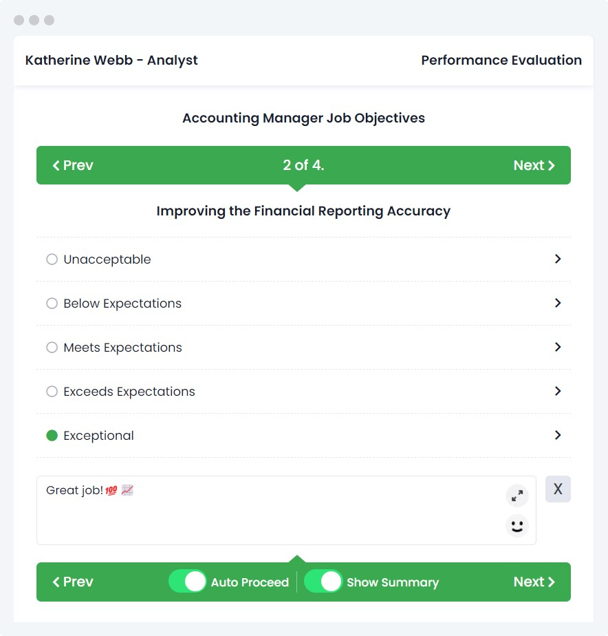 KPIs evaluation - AssessTEAM