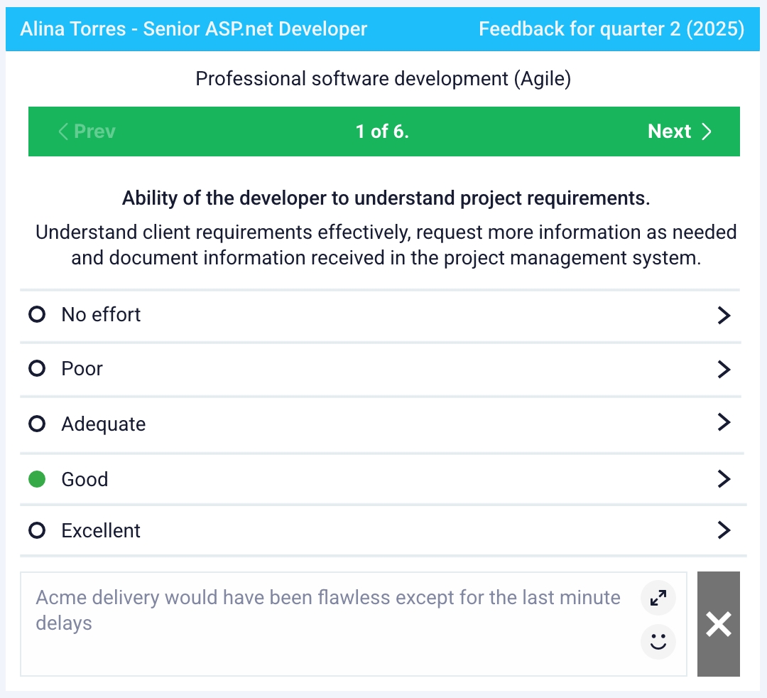 Timely inputs