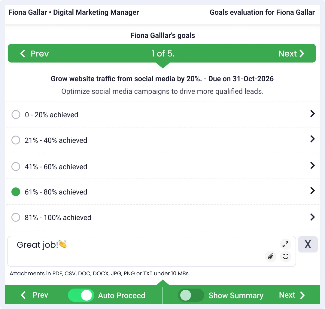 Simple goal setting software