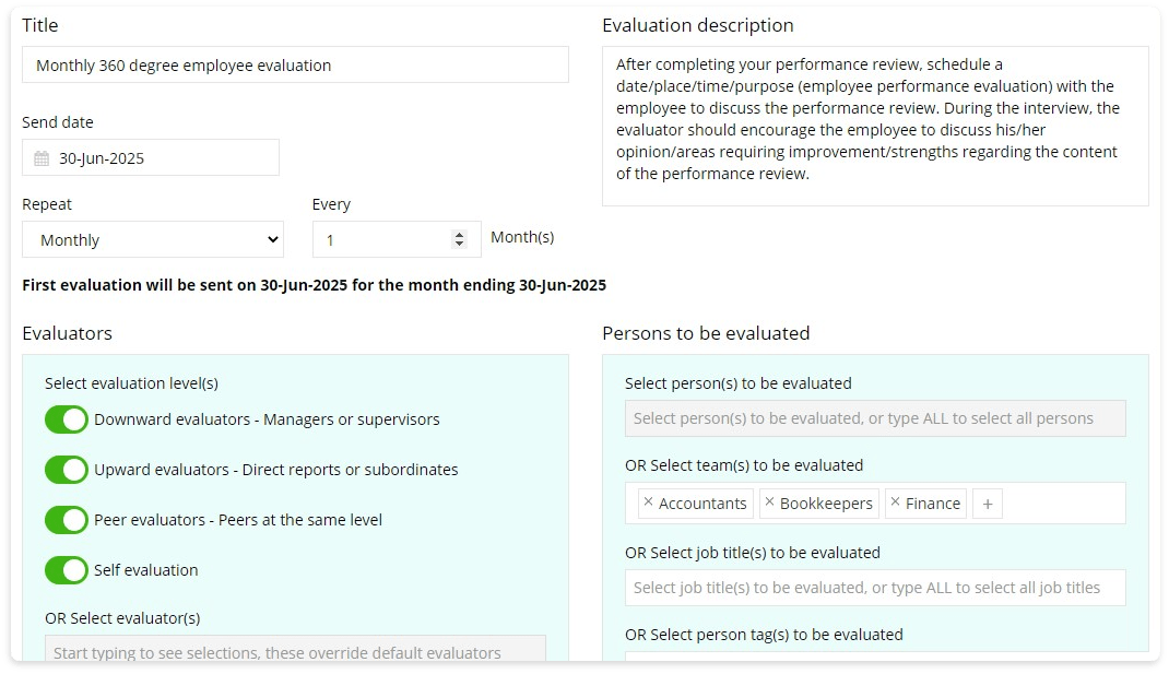 Rating Scales - performance management system - AssessTEAM