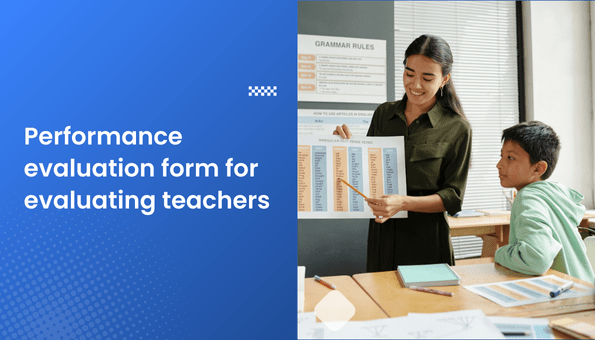 Performance evaluation form for evaluating teachers - Assessteam