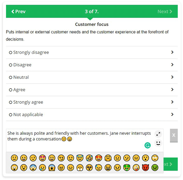 AssessTEAM gives evaluators a quick and easy way to evaluate employees